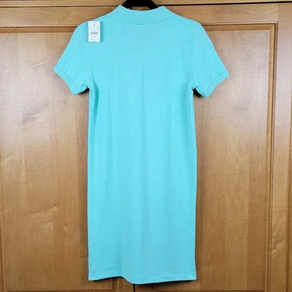 NWT J. Crew Mint Green Short Sleeve Polo T-shirt Dress - XXS - Picture 4 of 13